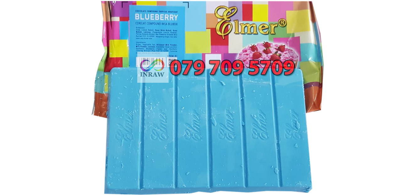 Socola màu xanh việt quất (Elmer Compound Tropical - Blueberry) thanh 1kg