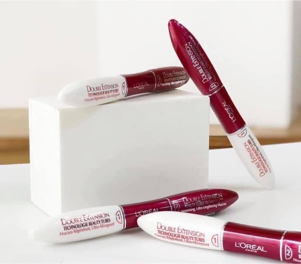 MASCARA 2 ĐẦU L'OREAL DOUBLE EXTEND BEAUTY TUBES DƯỠNG DÀI MI