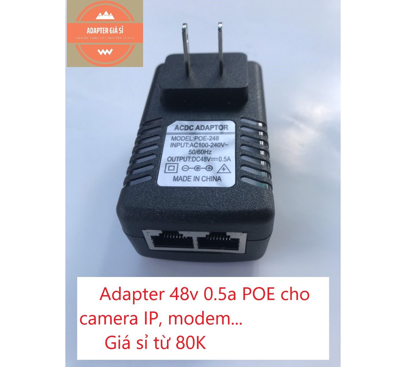 [HCM]Adapter nguồn 48V 0.5A POE dùng cho camera IP modem wifi..