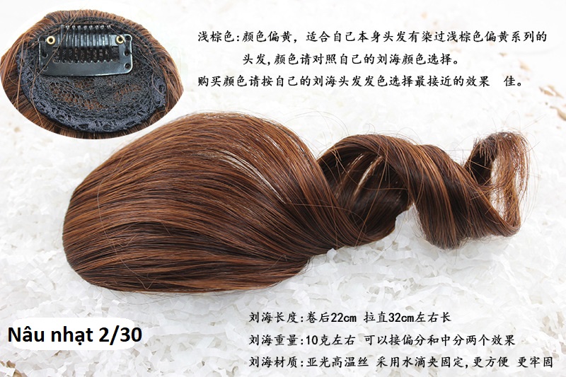 Tóc mái xoăn dài 2 bên M13, tóc giả nữ Sỉ 30k/1 cặp