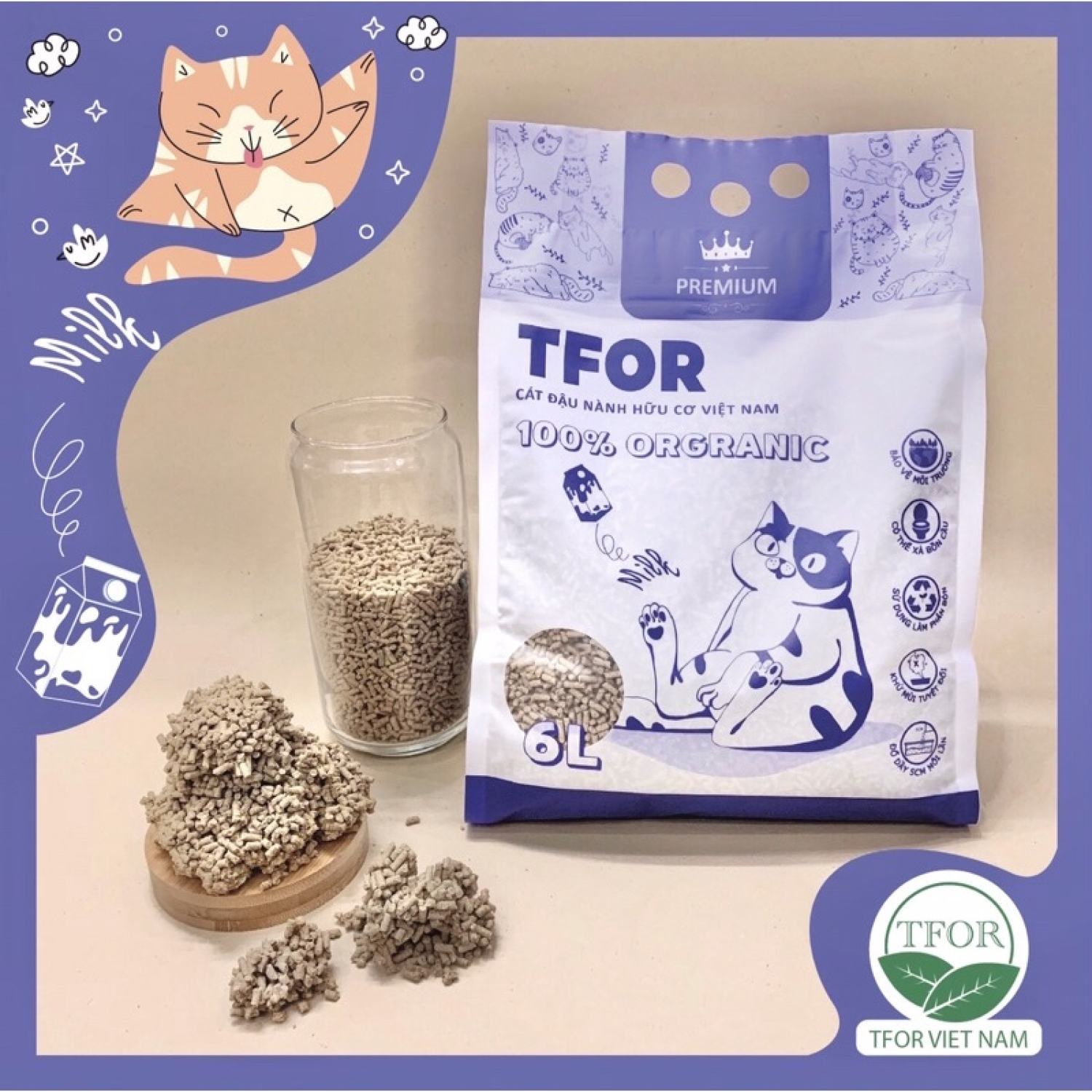CÁT ĐẬU NÀNH TFOR PREMIUM 6L