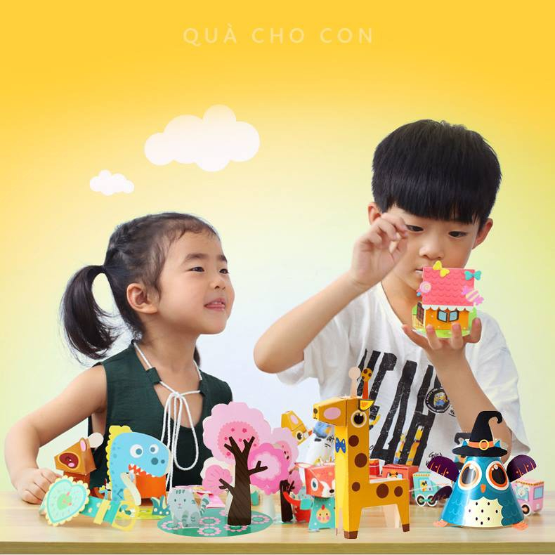 BỘ GẤP HÌNH 3D - ORIGAMI CHO BÉ