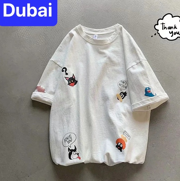 ÁO THUN TEEN PHOM FORM RỘNG TAY LỠ NAM NỮ UNISEX TICKER NEW TREND ULZZANG HÀN QUỐC - DUBAI FASHION