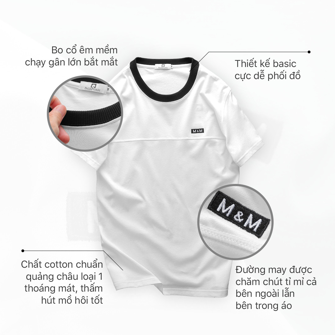 Áo thun nam cổ tròn ngắn tay