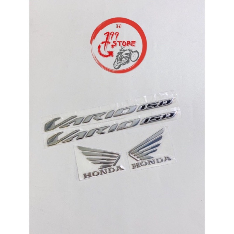 Tem chữ nổi ốp sườn + tem cánh chim honda vario 150 2015 2016 2017 2018 2019 2020
