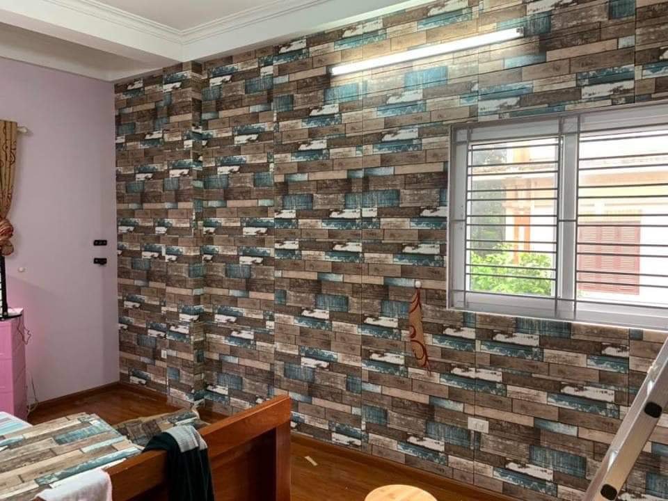 (Bộ 10 Tấm) HCM Sỉ XỐP DÁN TƯỜNG VÂN GỖ GIÁ RẺ - Sẵn Keo
