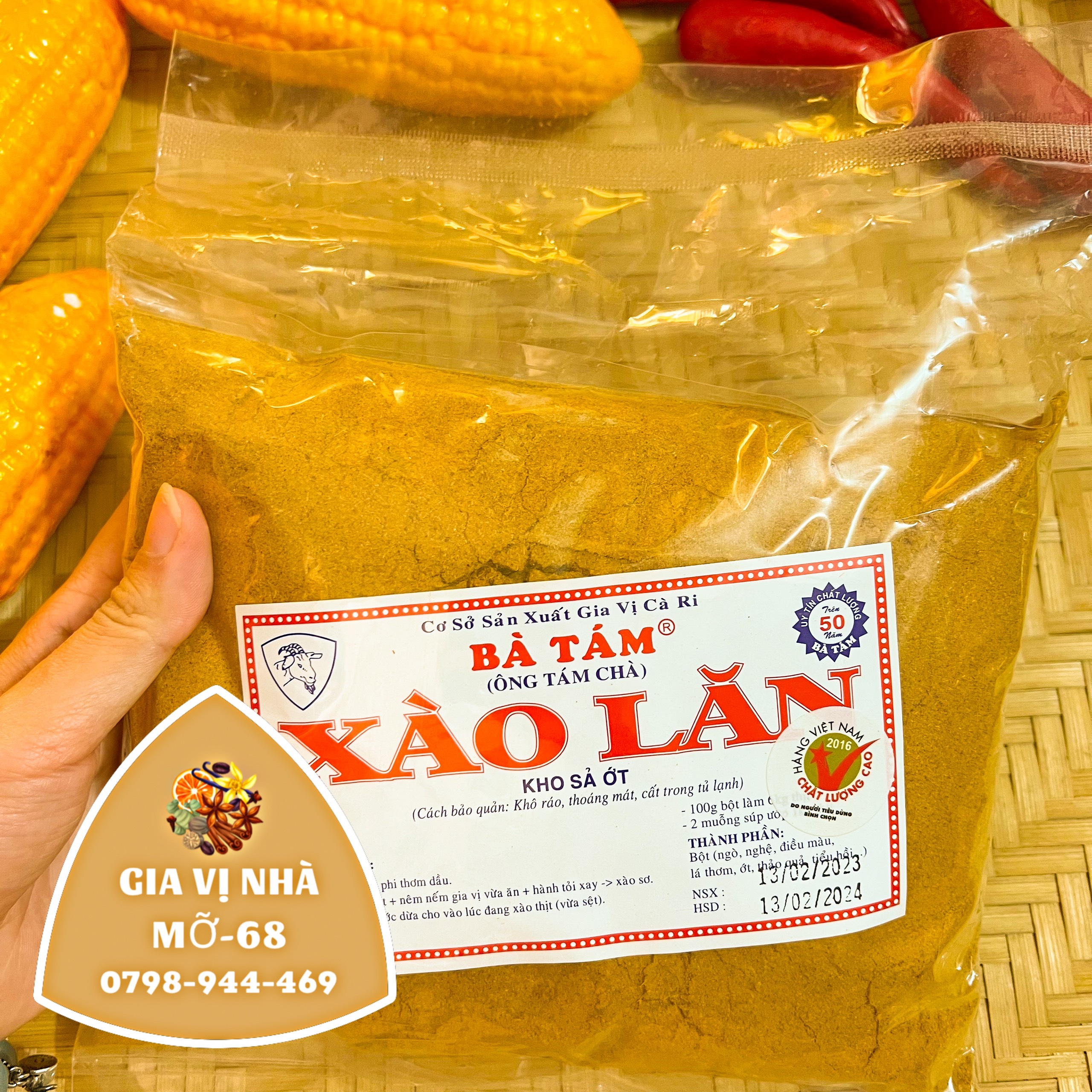 BỘT GIA VỊ XÀO LĂN HIỆU BÀ TÁM - GÓI 500GR