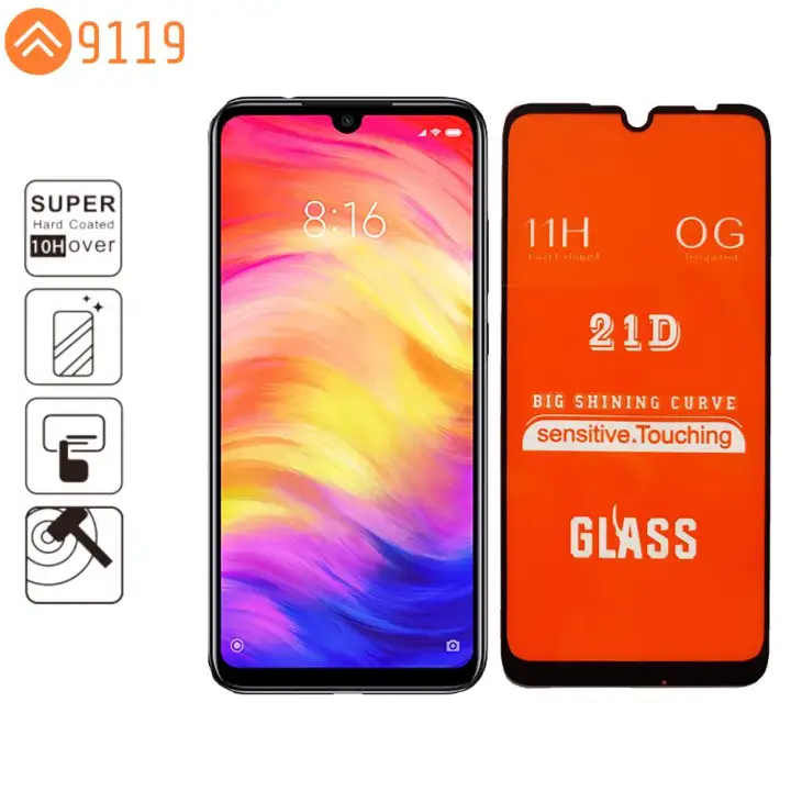 Kính cường lực full màn cho Xiaomi Redmi Note 7 Pro (đen)
