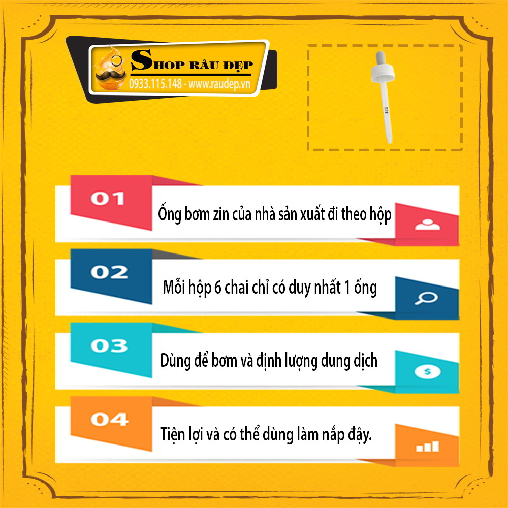 Ống bơm dung dịch Minoxidil Zin