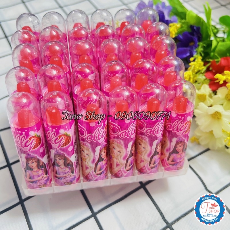 [Lốc 30 cây] Kẹo son búp bê Barbie cho bé
