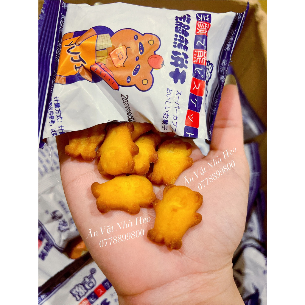 Bánh Quy Lúa Mạch Hình Gấu teddy Thơm Ngon (1kg/500g)
