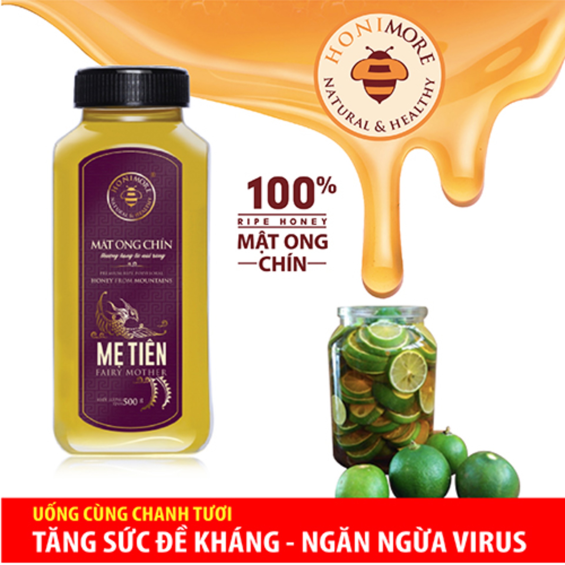Mật Ong Chín Honimore Mẹ Tiên 500g