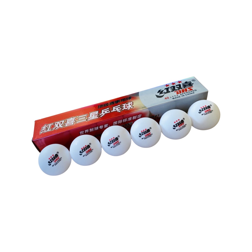 Bóng bàn dhs 3 sao - hộp 6 quả