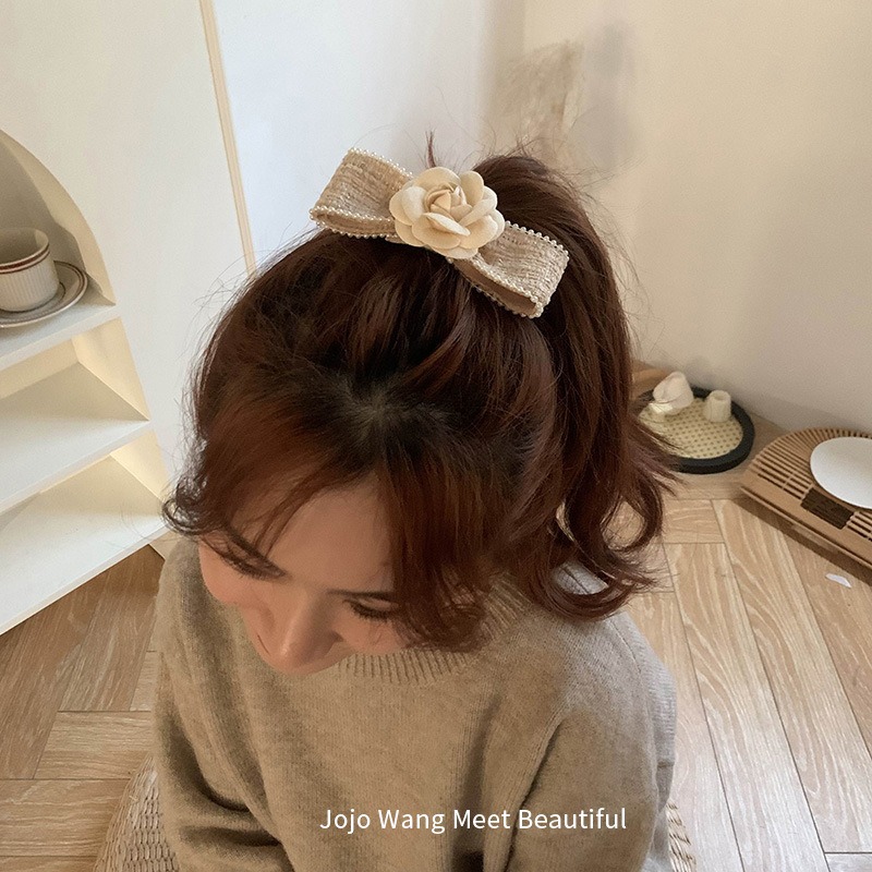 Kẹp Tóc Hình Nơ Hoa Trà XinhStore