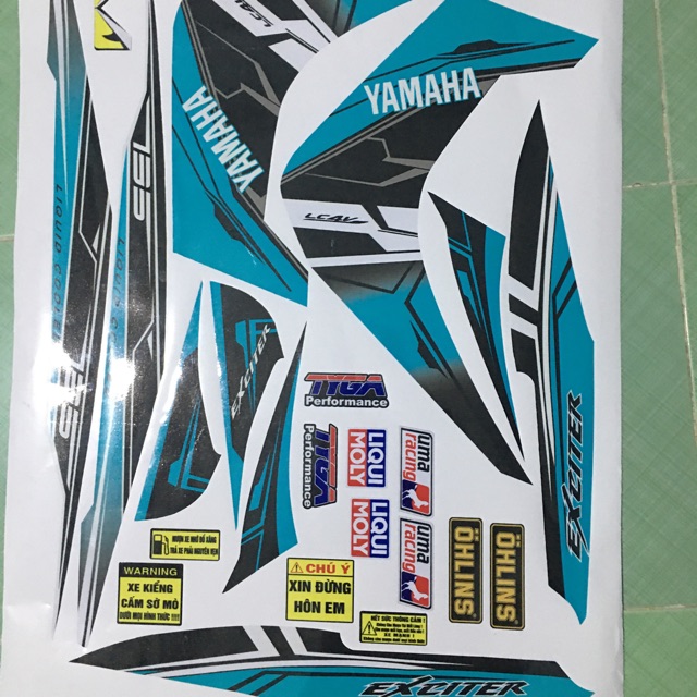 Tem exciter 2010 xanh ngọc đen