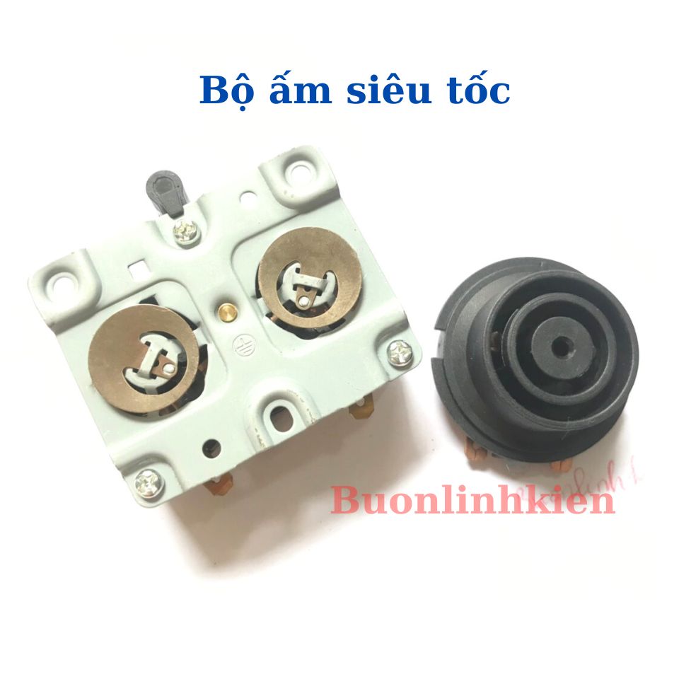Bộ công tắc - chân đế ấm siêu tốc - đế bình siêu tốc loại vuông 3 món