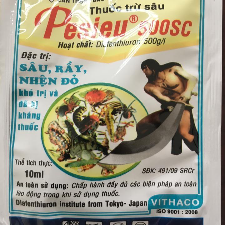 Chế phẩm Pesieu 500SC gói 10ml trừ sâu, rầy, nhện đỏ