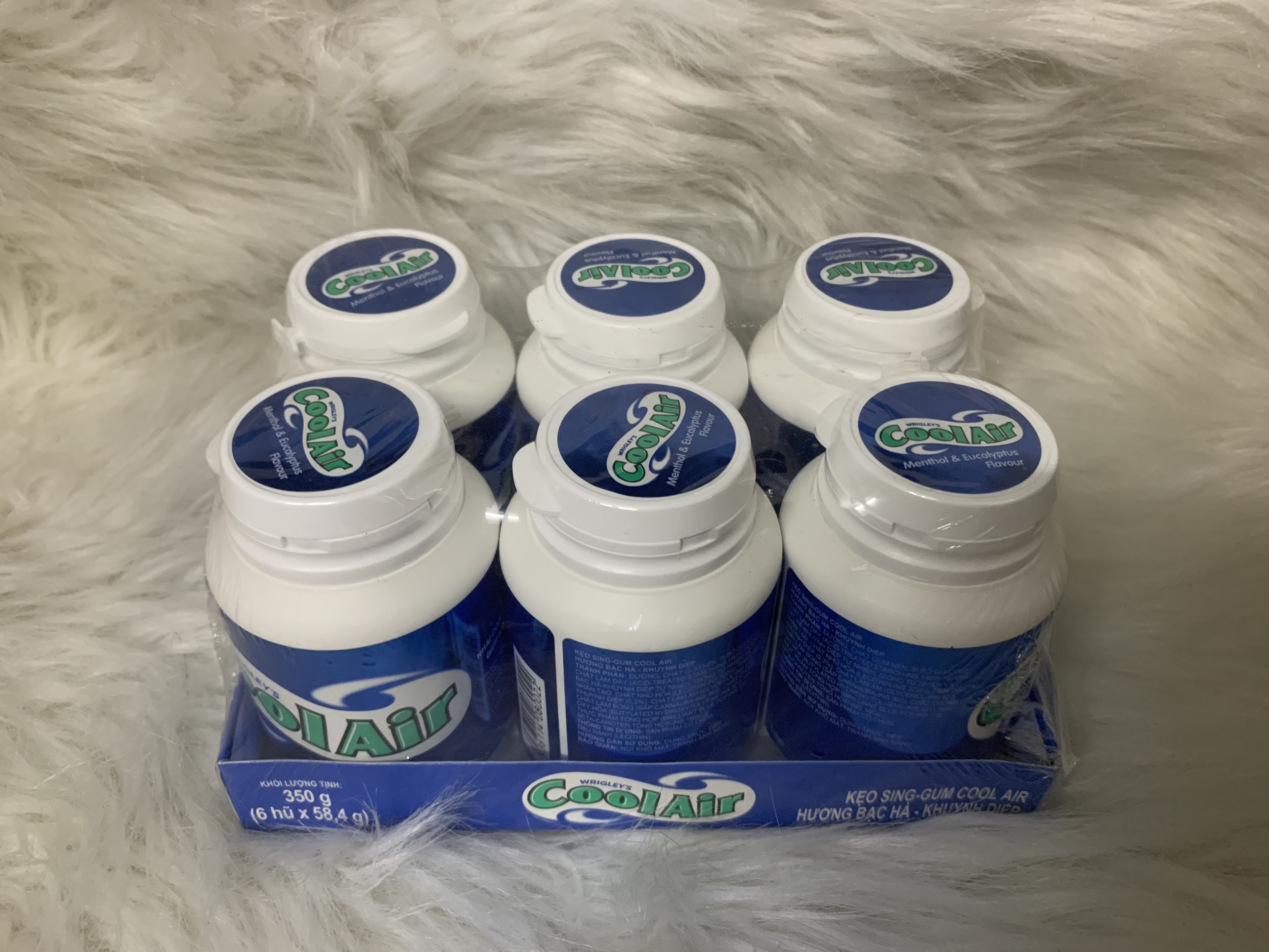 COMBO 6 HỦ KẸO SINGUM COOL-AIR/ DOUBLEMINT  (58.4g/hủ)
