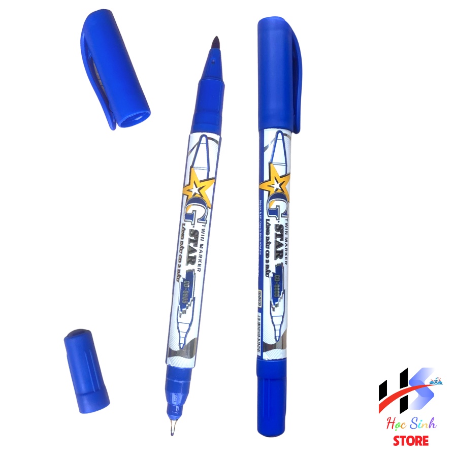 Combo 6/12 Bút Lông Dầu G-Star CD9905 2 Đầu – Mực Bền Màu, Viết Đa Năng (Không Xóa Được) - VPP No.1
