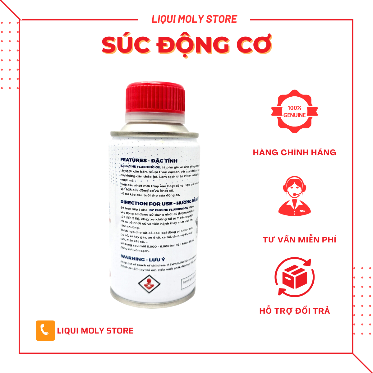 Súc Rửa Động Cơ BZ Engine Flush 100ML
