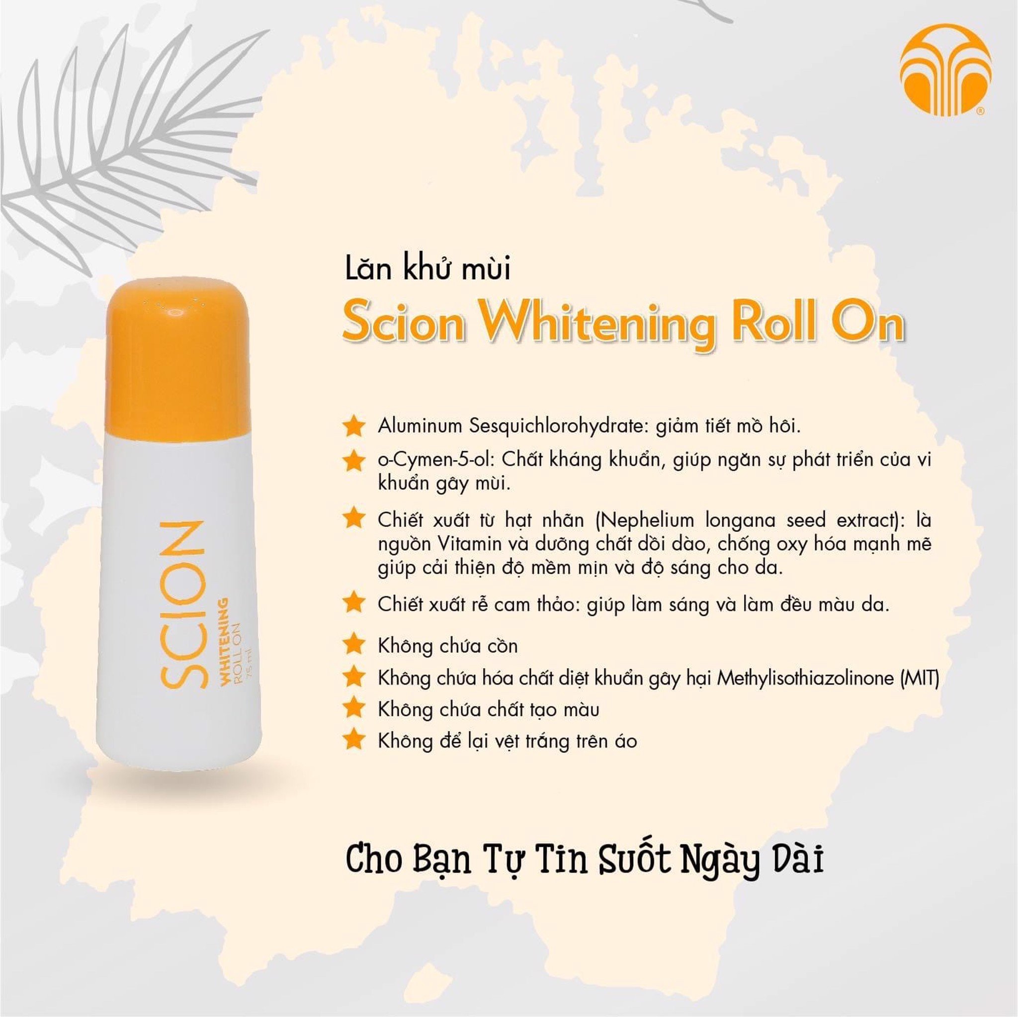 Lăn khử mùi scion pure white roll on nuskin 75ml