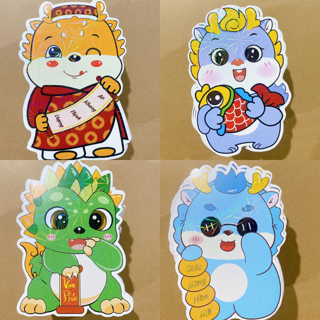 Bao Lì Xì Chibi Hình Rồng - Giáp Thìn 2024 Siêu Đáng Yêu