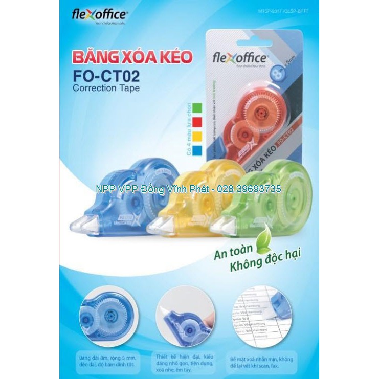 Bút xóa kéo FlexOffice FO-CT02