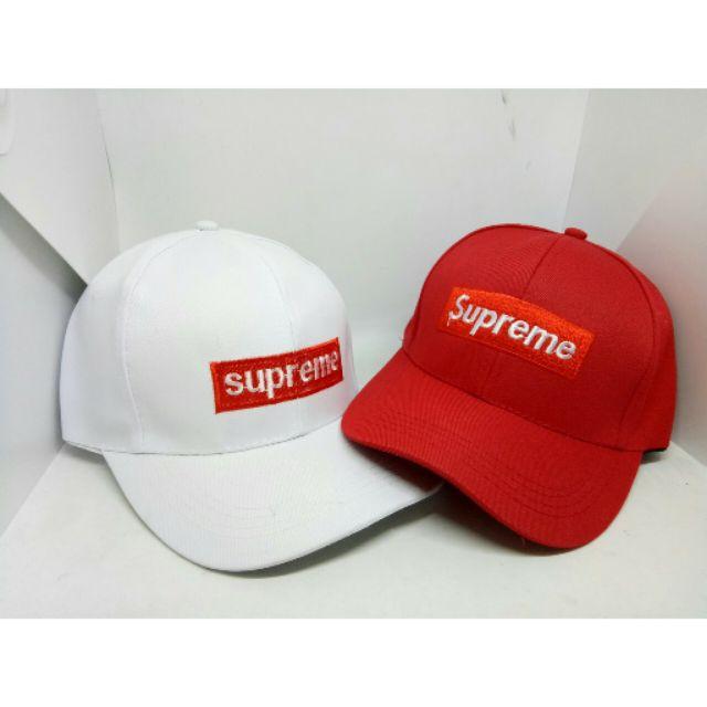 COMBO 2 Mũ nón lưỡi trai supreme ( Trắng - Đen )