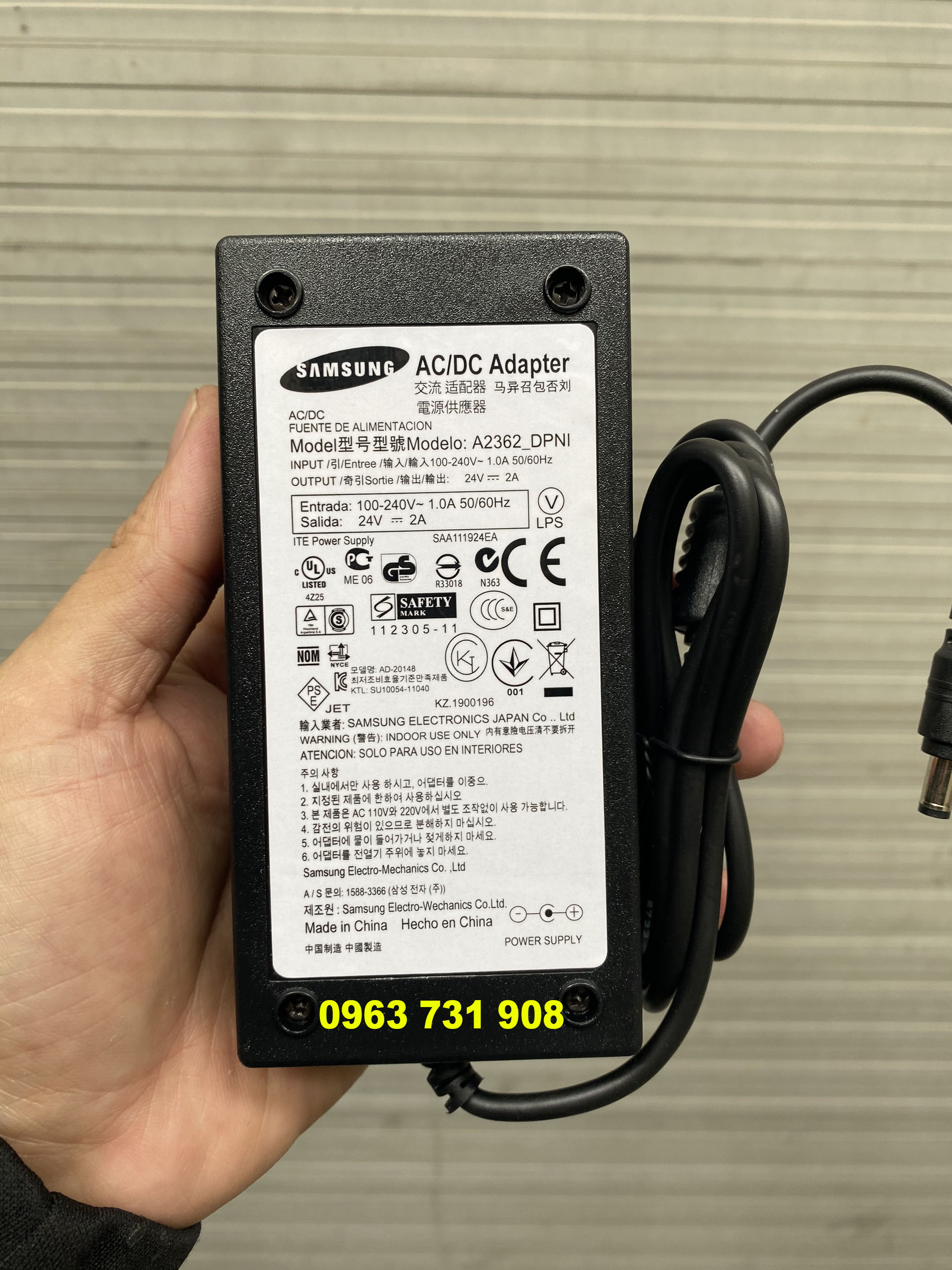 Nguồn sạc 24V 2A samsung
