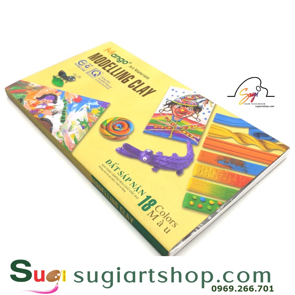 Đất nặn Mango 18 màu,Sáp Nặn Mango 18 Màu