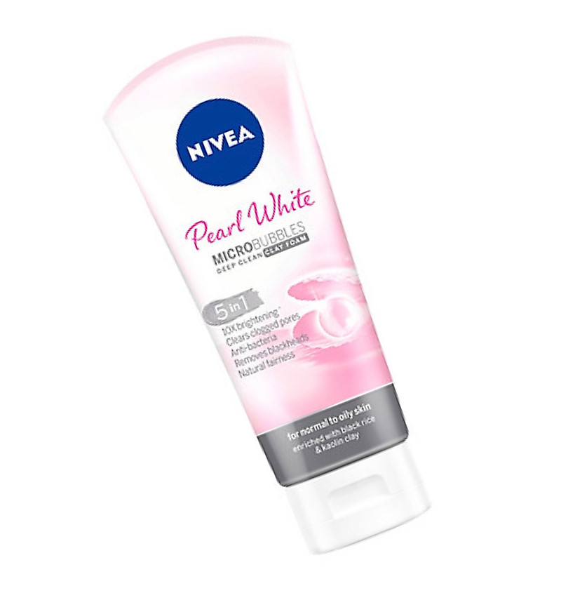 [HCM]SỮA RỬA MẶT NIVEA PEARL WHITE MICRO BUBBLES DEEP CLEAN CLAY FOAM 5IN1 ĐẤT SÉT NGỌC TRAI LÀM SÁNG DA 100G