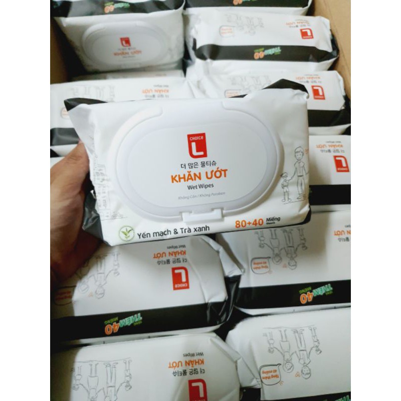 Khăn giấy ướt choice Lotte 120 tờ