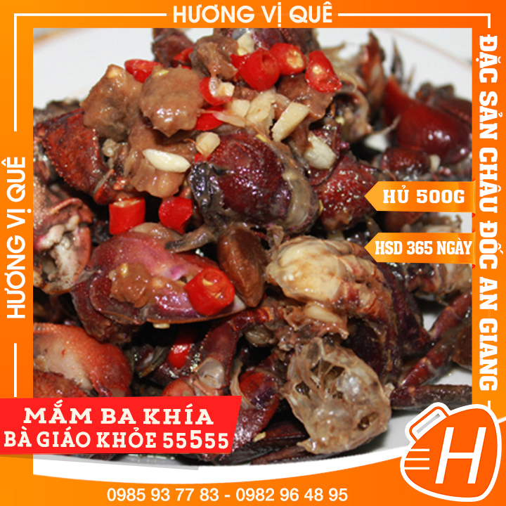 Mắm ba khía bà giáo khỏe - hủ 500g - đặc sản châu đốc an giang