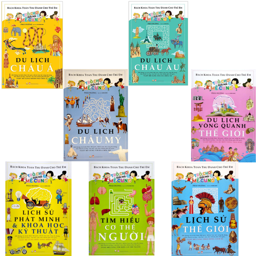 Sách - bộ 7 cuốn trò chơi giải mã mê cung - vanlangbooks