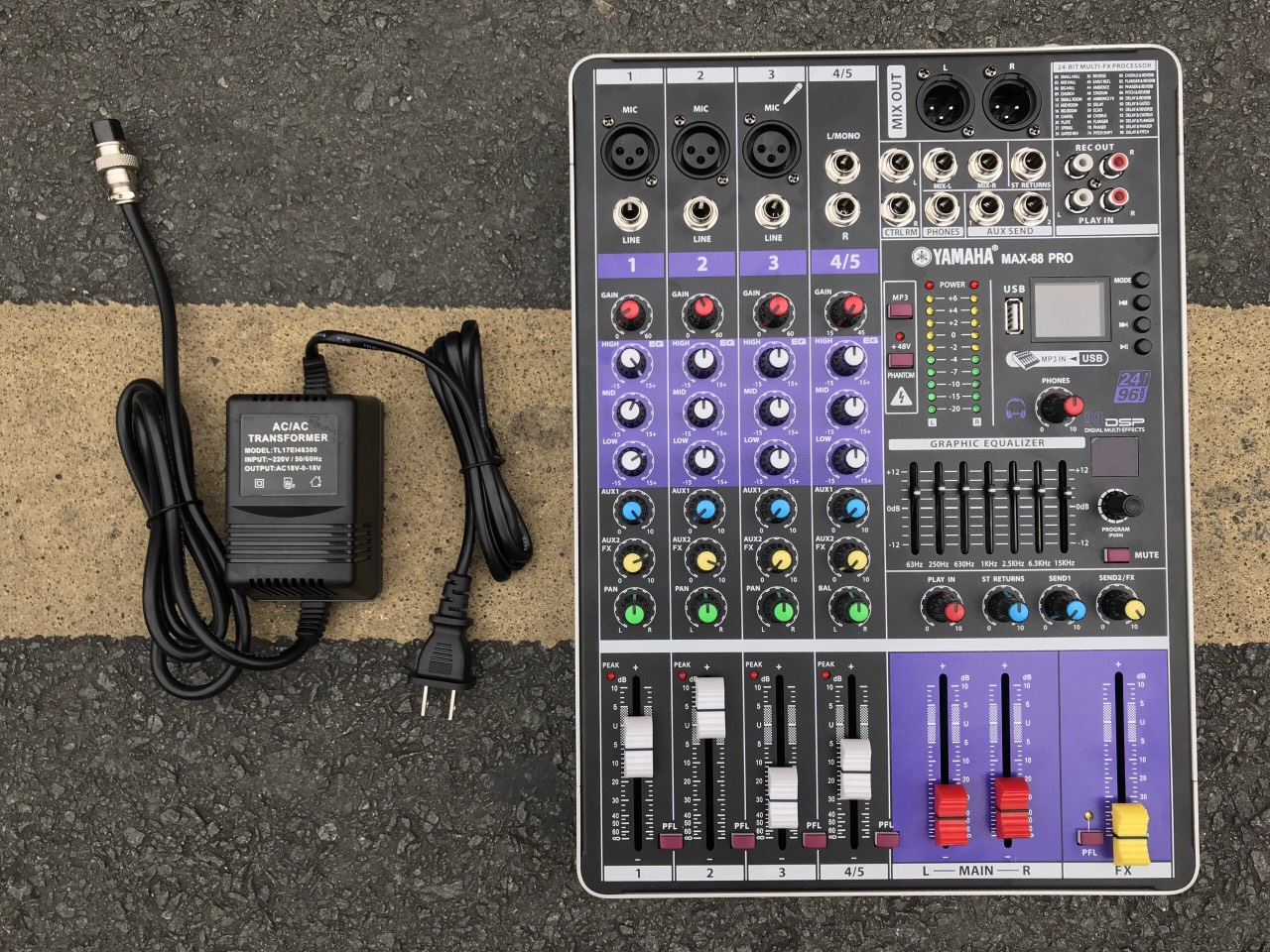 ( Siêu Phẩm) Bàn Trộn MIXER YAMAHA MAX 68 PRO – 99 Hiệu Ứng Vang, Reverb Cực Bay Và Mượt Mà, Tích Hợp Equalizer, Bluetooth Phát Nhạc Không Dây, Nguồn Phantom 48+V Kết Nối Với MicroThu Âm, Và Nhiều Tính Năng Vượt Trội Khác.