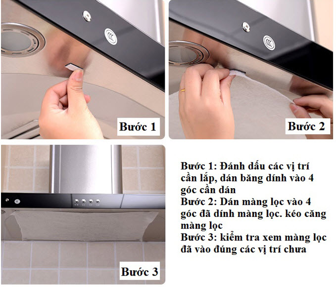 Combo 5 Màng Lọc Chắn Dầu Mỡ Cho Máy Hút Mùi Hàng Nhật