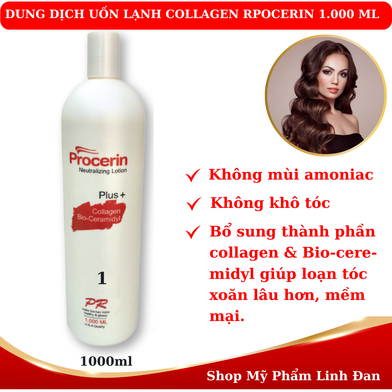 Thuốc uốn lạnh collagen CIBI 1000ml