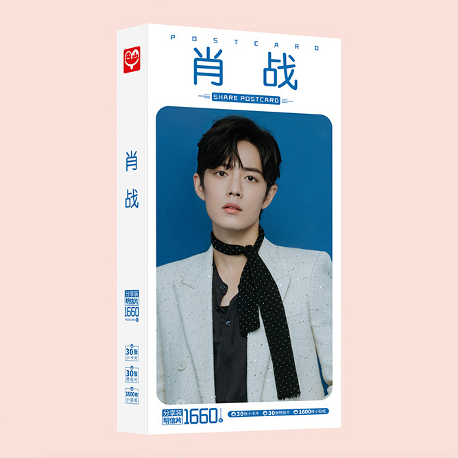 Bộ ảnh postcard Tiêu Chiến có sticker tiêu chiến