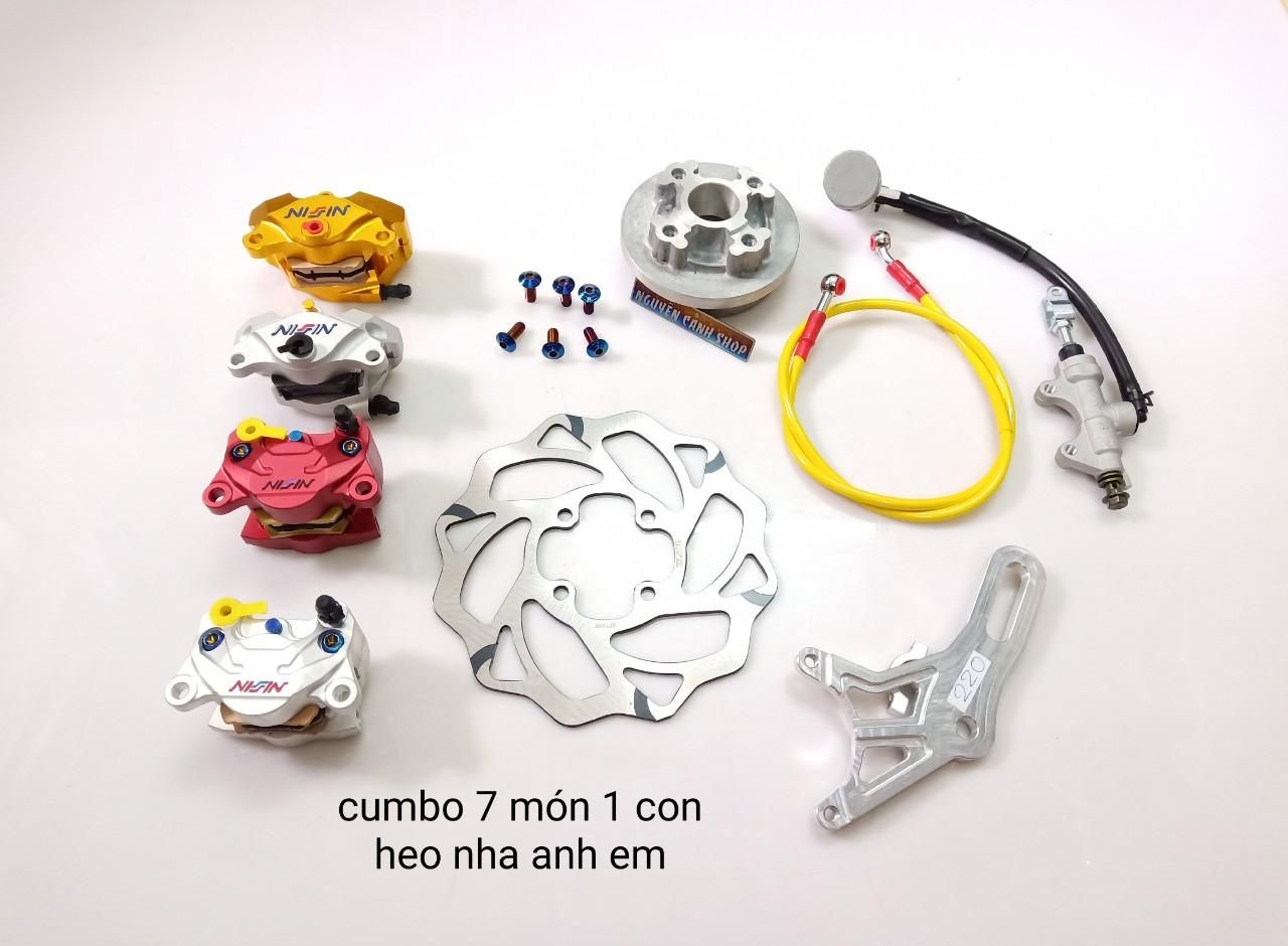 Bộ đĩa sau xe wave dream sirius, heo nissin, đĩa X1R