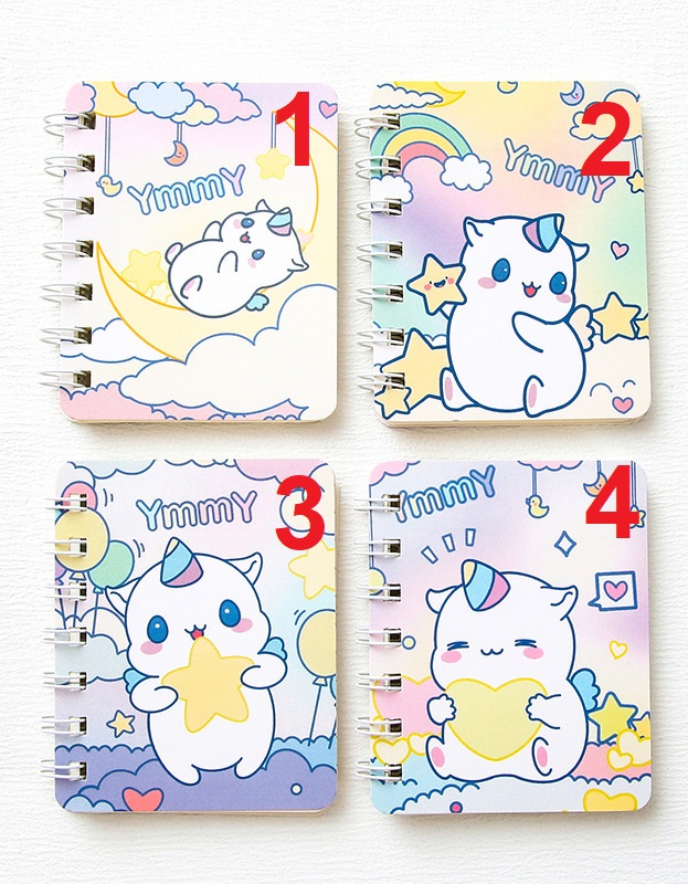 Sổ lò xo mini dễ thương khổ A7 - Sổ kẻ ngang