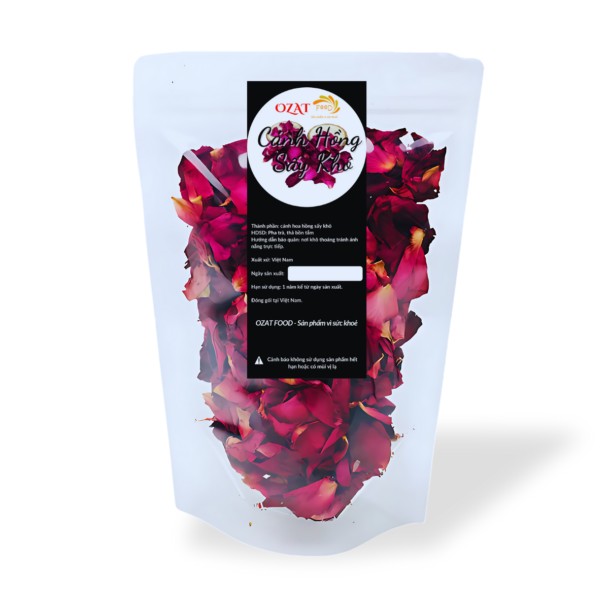 Cánh hoa hồng khô/ cánh hồng khô thả bồn tắm thư giãn đẹp da 50G - 100G | OZAT FOOD