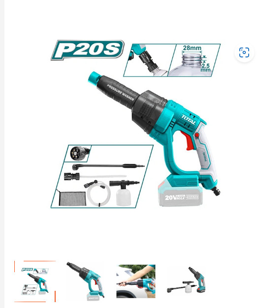 Máy xịt rửa dùng pin 20v tpwli2008