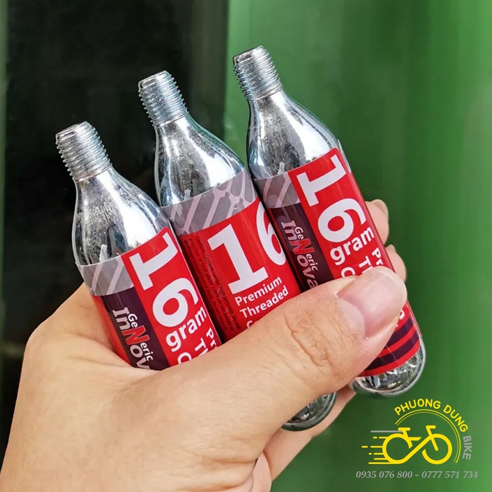 Bình khí nén CO2 bơm hơi xe đạp 16G
