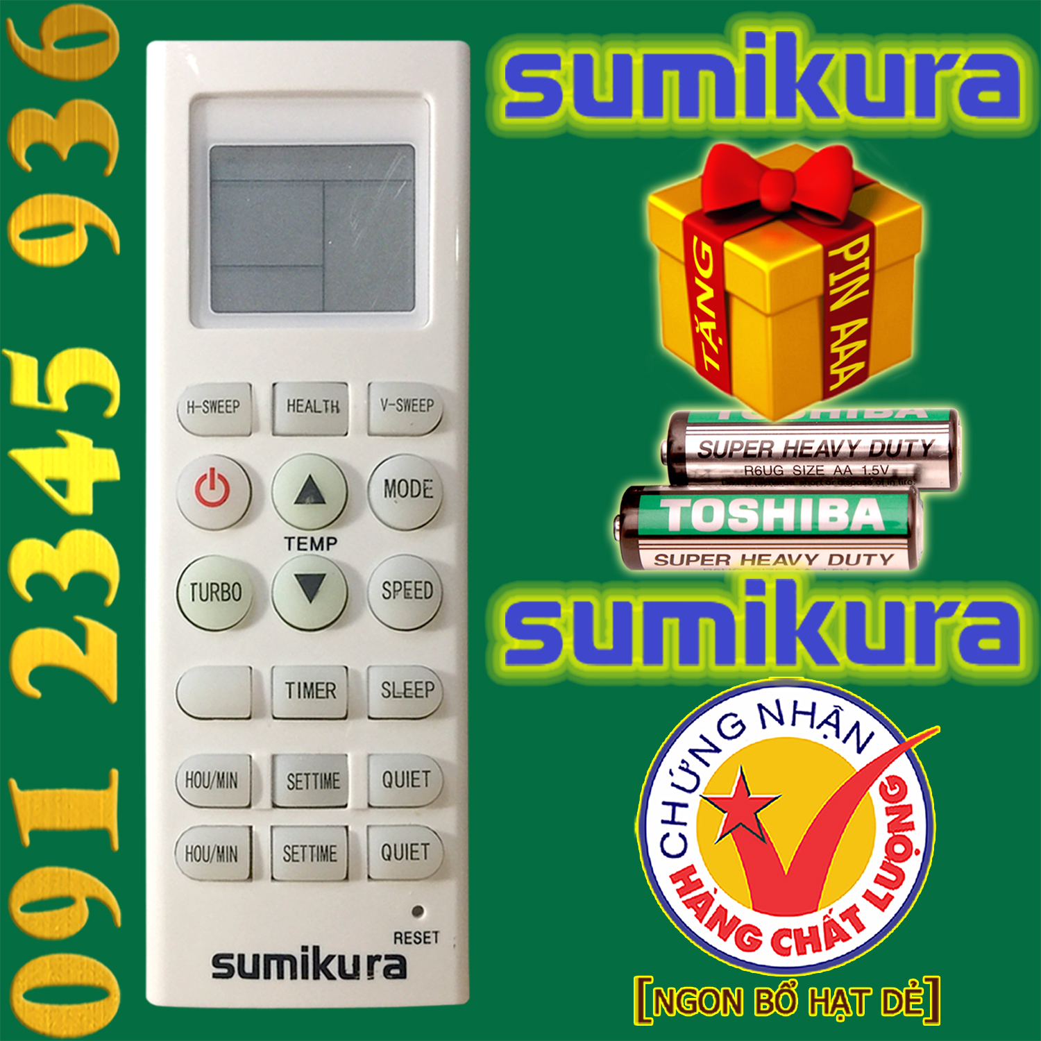 Điều khiển sumikura cho điều hòa.