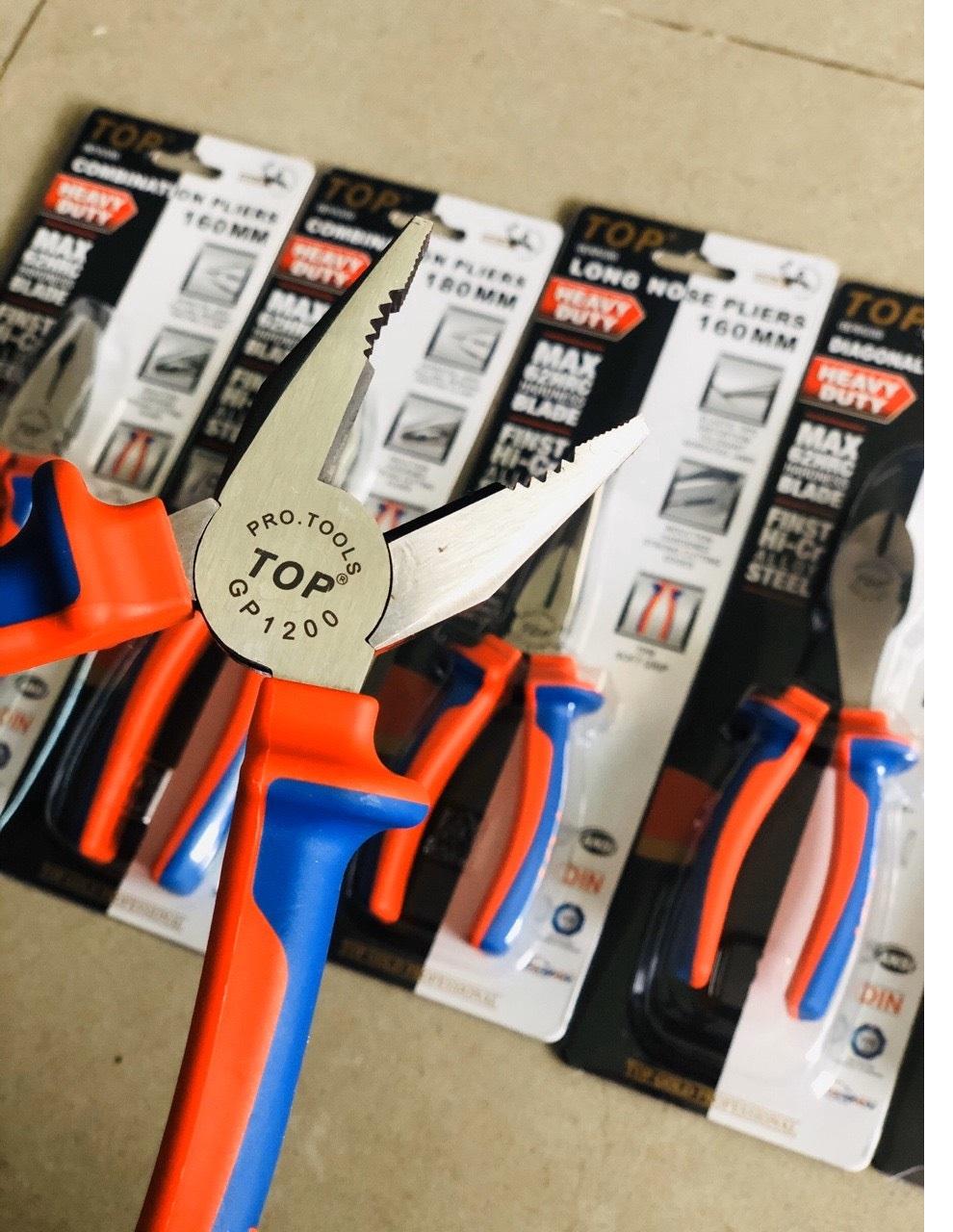 Kìm điện cán đỏ xanh 200mm  TOP cao cấp GP1200