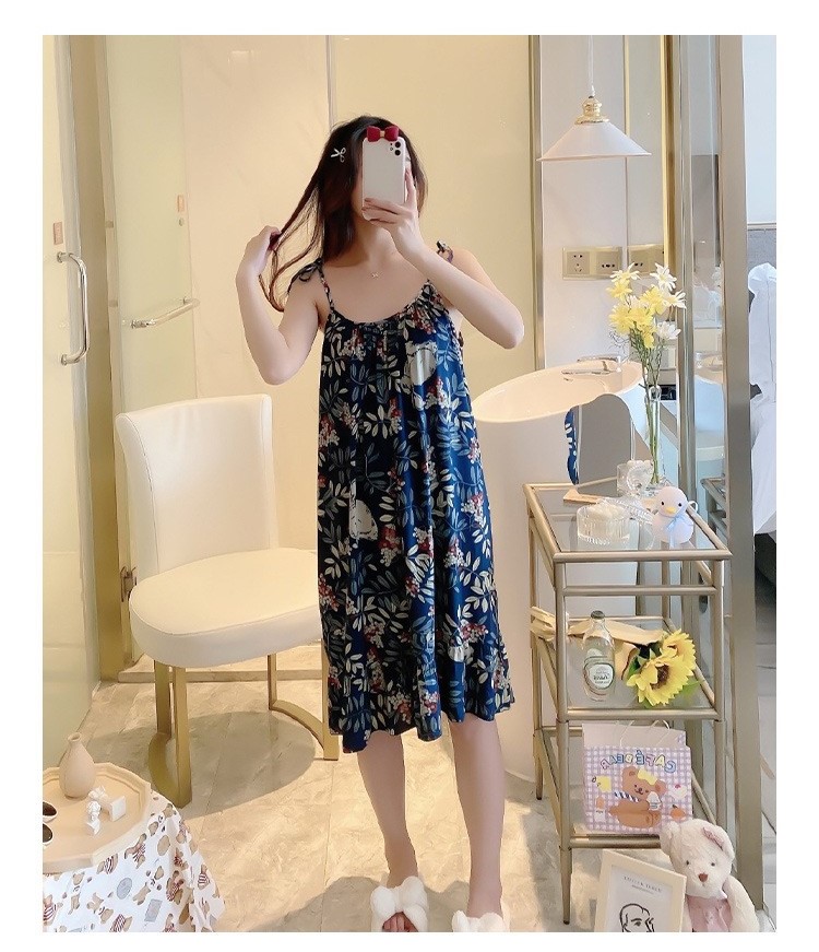 Váy 2 Dây Lanh Mặc Nhà VN55