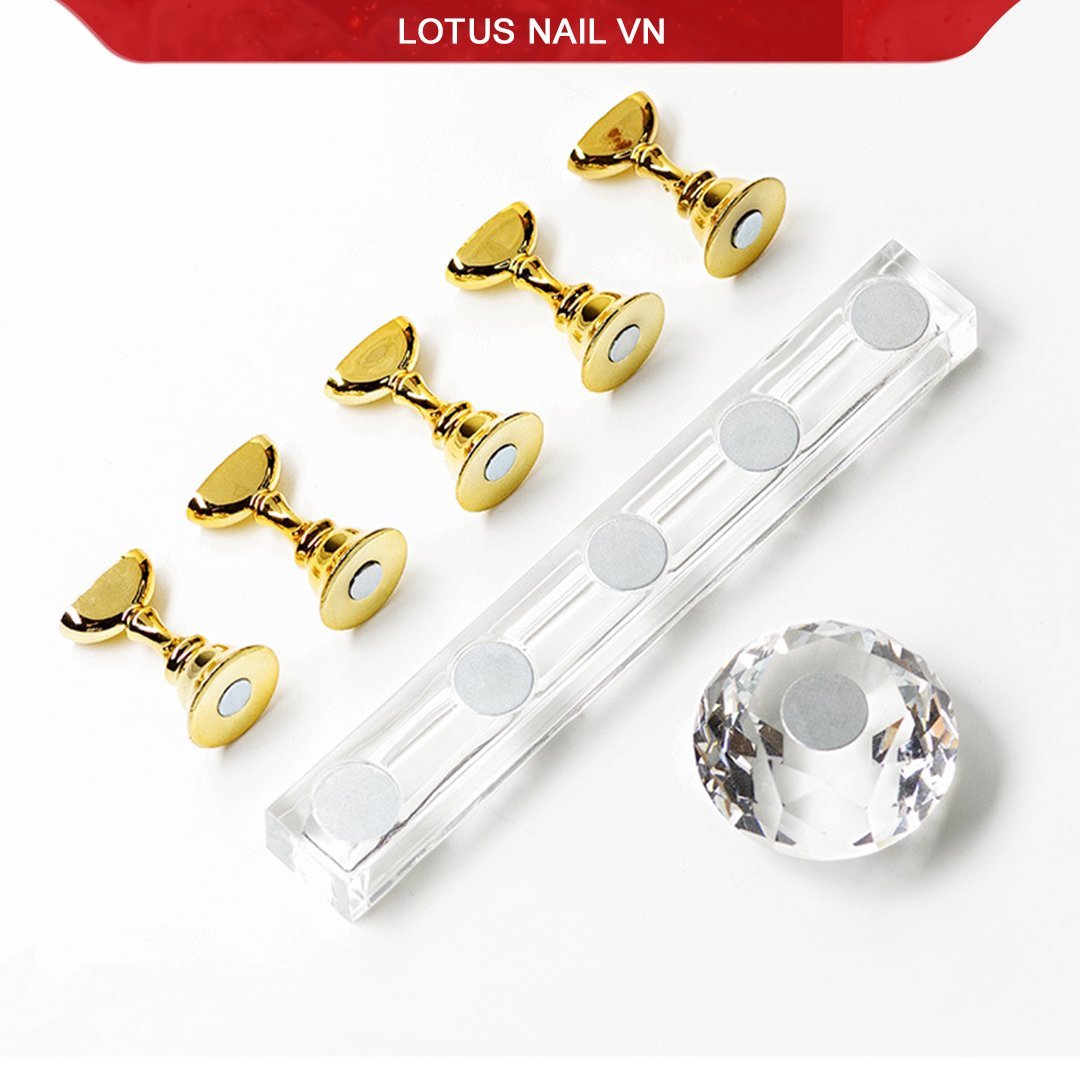 Đế gắn móng giả, đế nam châm gắn móng mẫu bộ 5 cái