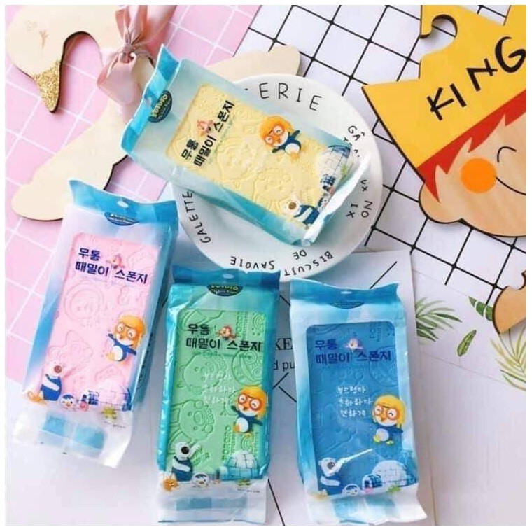 Bông Tắm Bọt Biển Tẩy Da Chết Cho Bé Hàn Quốc