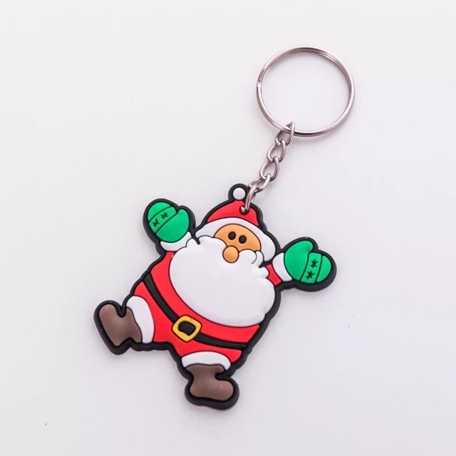 Sét 10 Chiếc Móc Khóa Silicon Hình Noel Giáng Sinh Vui Vẻ