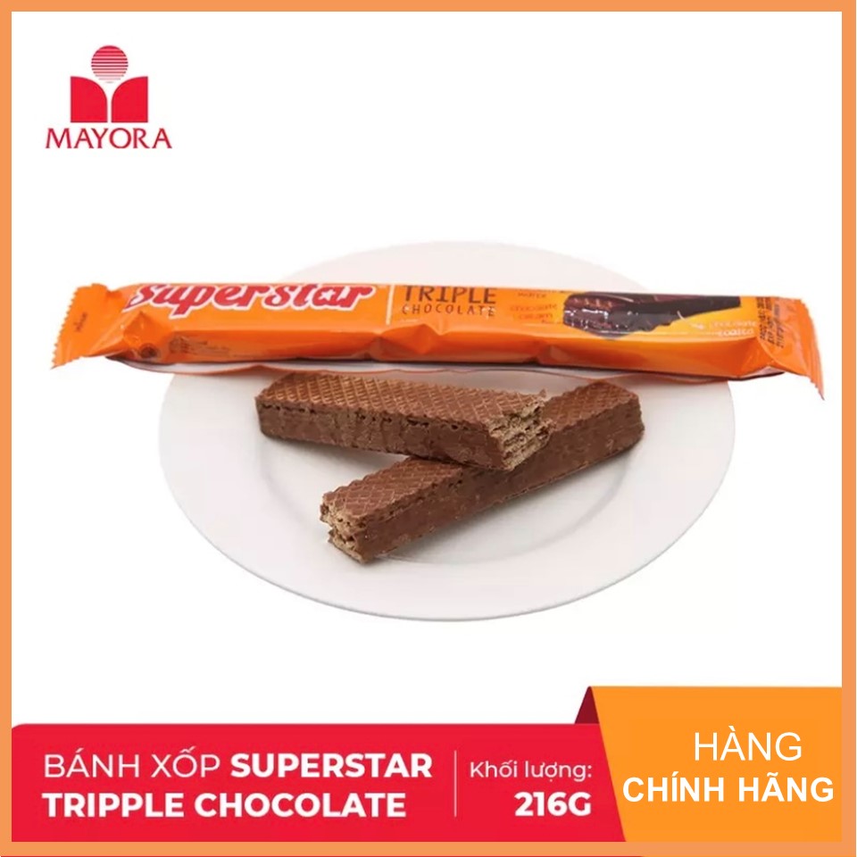 Bánh Xốp Super Star Triple Choco Hộp 150G